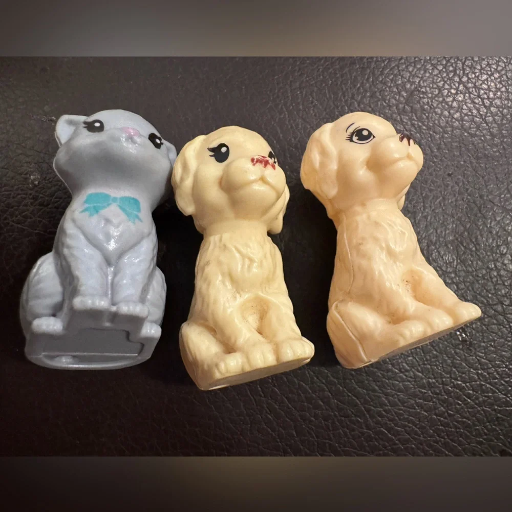 Barbie - Chelsea cutie reveal lot of 3 replacement pets 2 puppies 1 kitten
